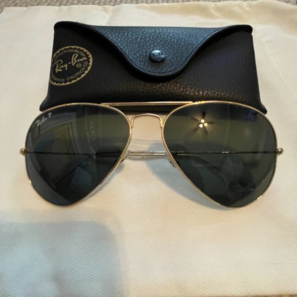 Ray-Ban Accessories - Ray-ban Aviator Gold Metal Frame Polarized Lenses